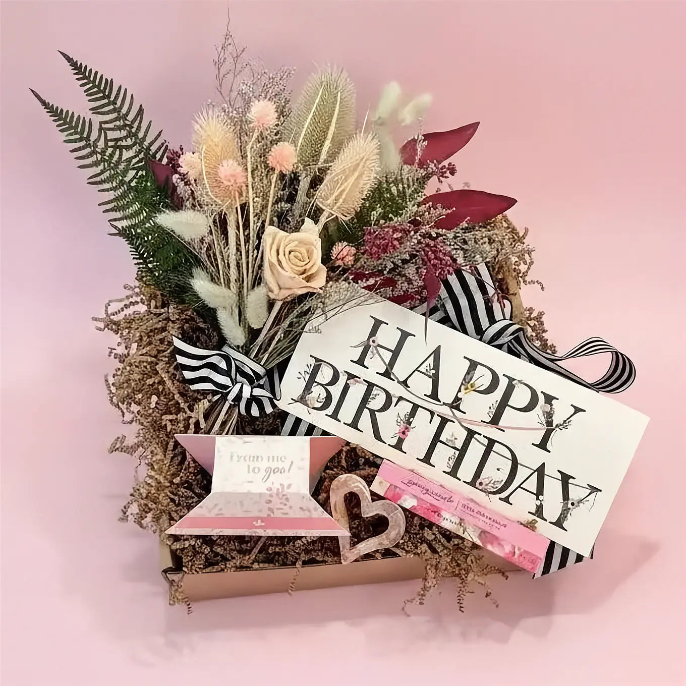 With Love Gift Box – Birthday Gift for Her with Dried Flowers & Self Care