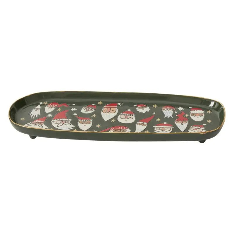Silly Santas Cookie Platter Accent Decor