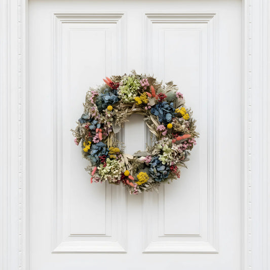 Colorful Handmade Dried Flower Wreath