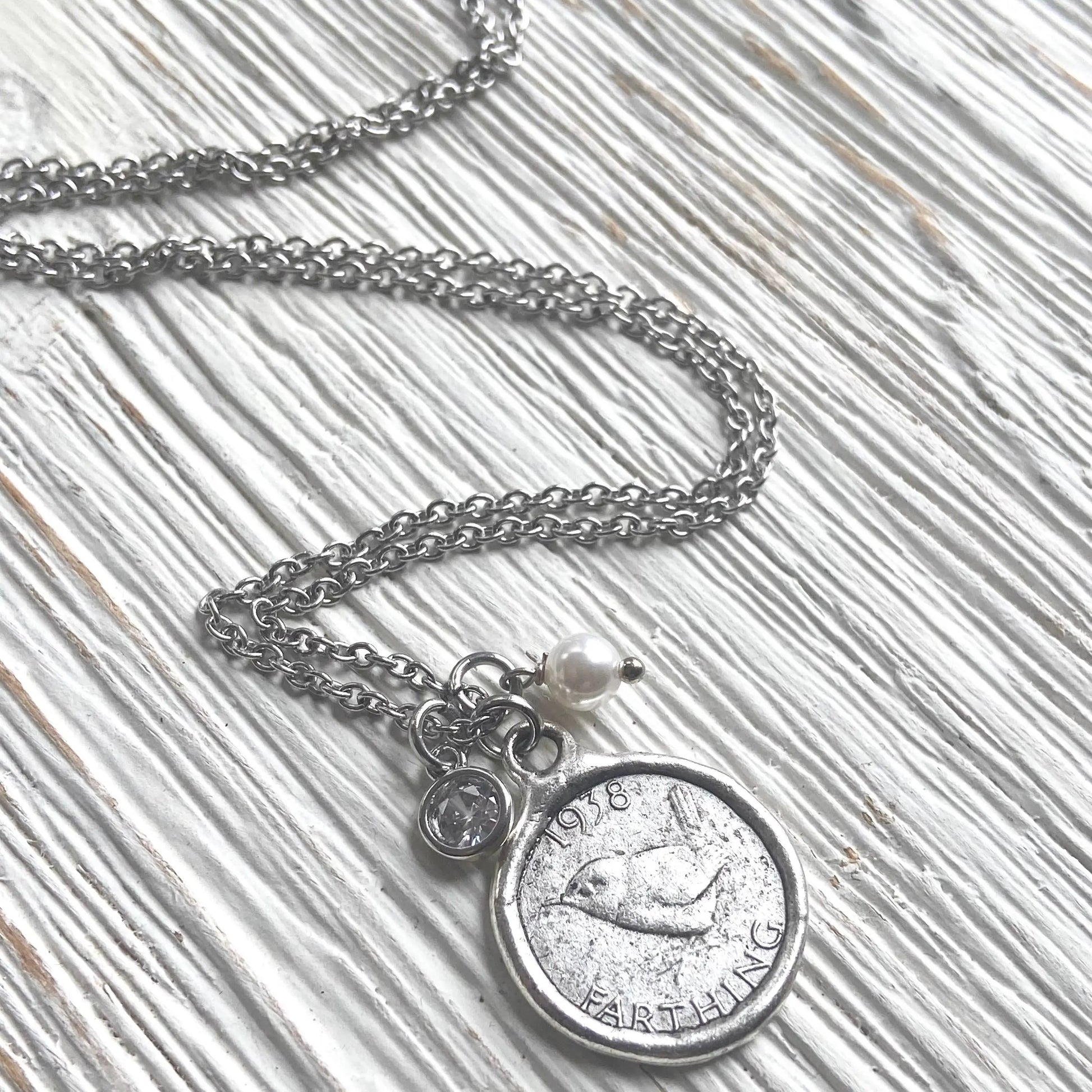 Bird Coin Necklace | Silver VB&CO Designs Handmade Jewelry
