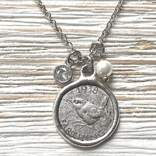 Bird Coin Necklace | Silver VB&CO Designs Handmade Jewelry