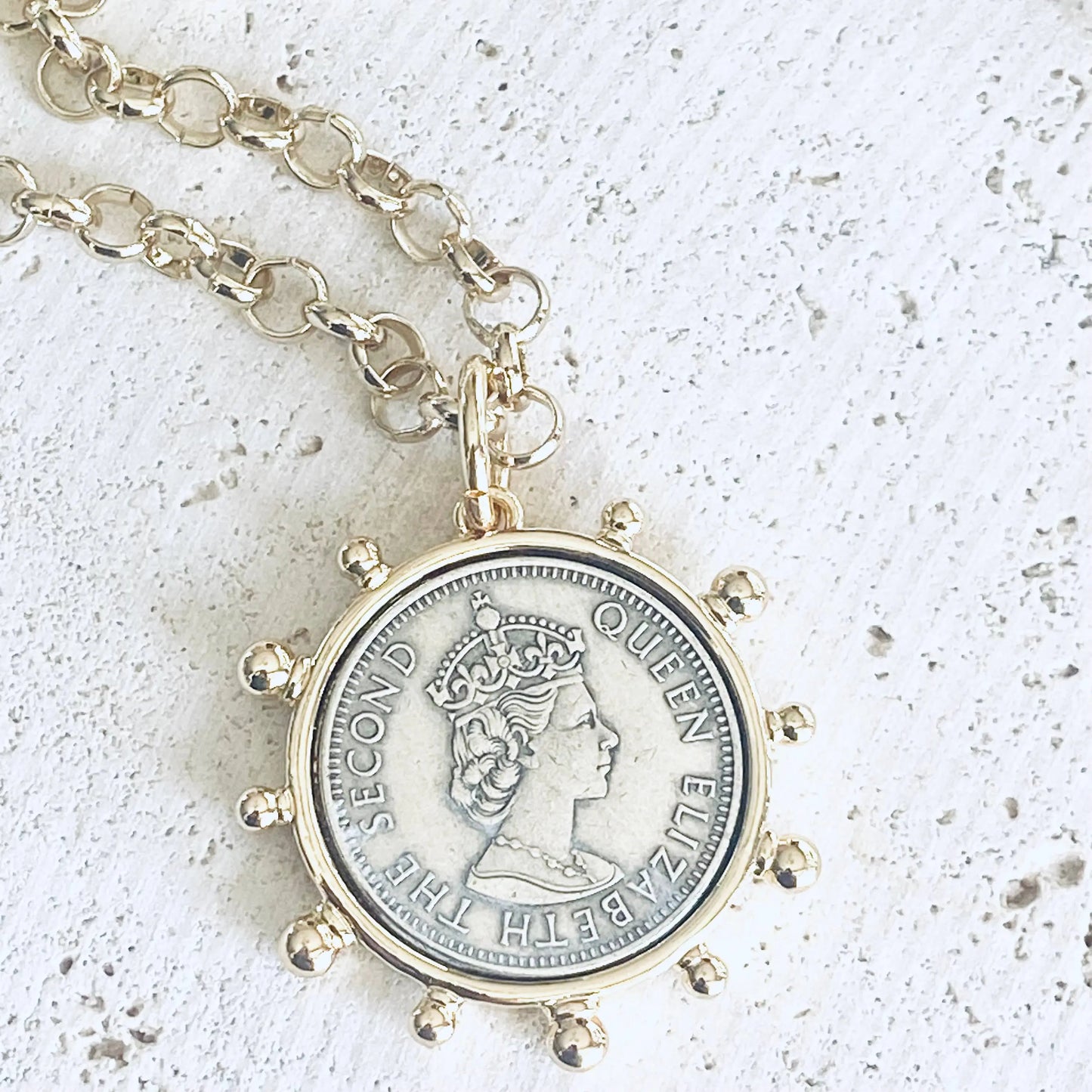 Queen Elizabeth II Pendant VB&CO Designs Handmade Jewelry