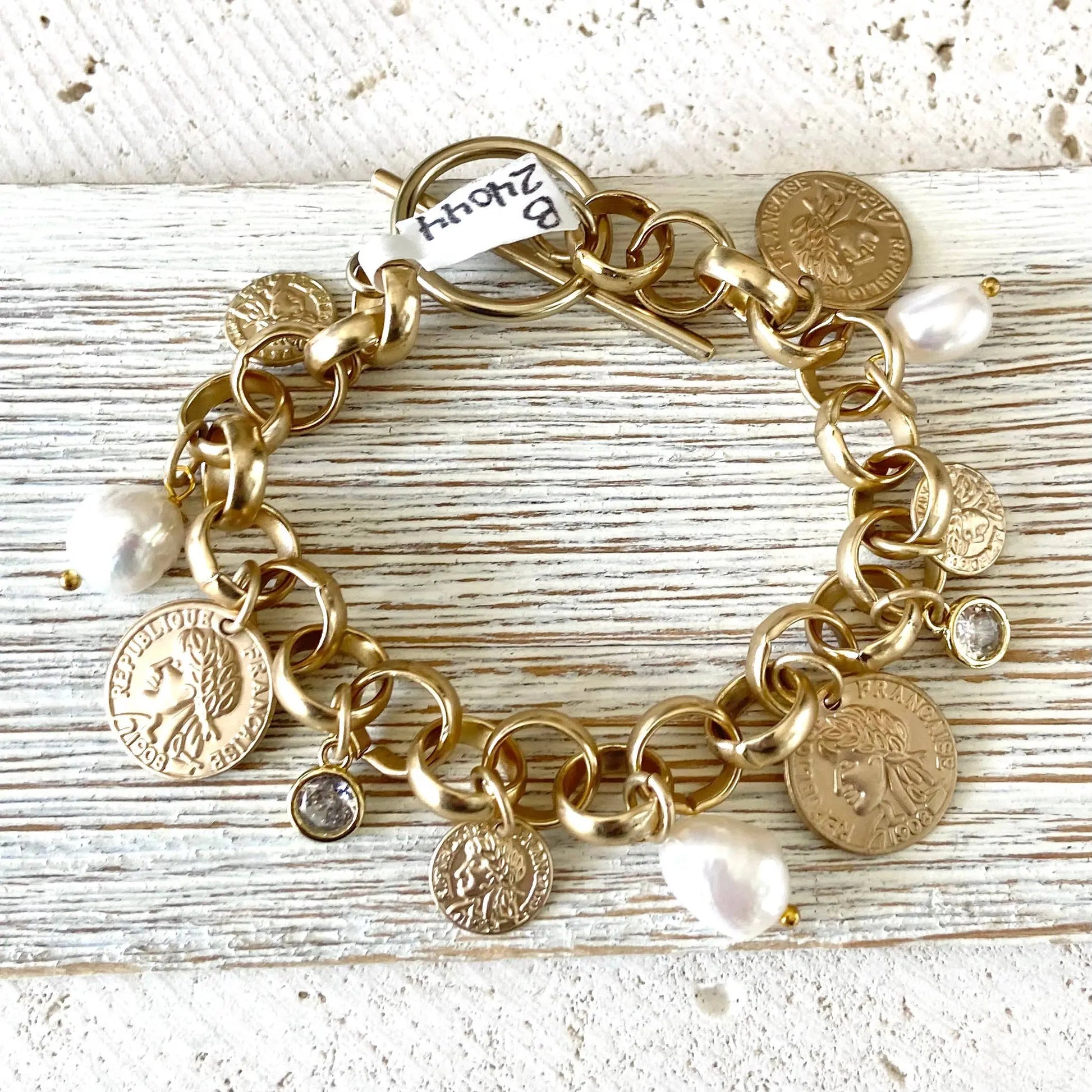 Vintage Coin Bracelet | French Charms VB&CO Designs Handmade Jewelry