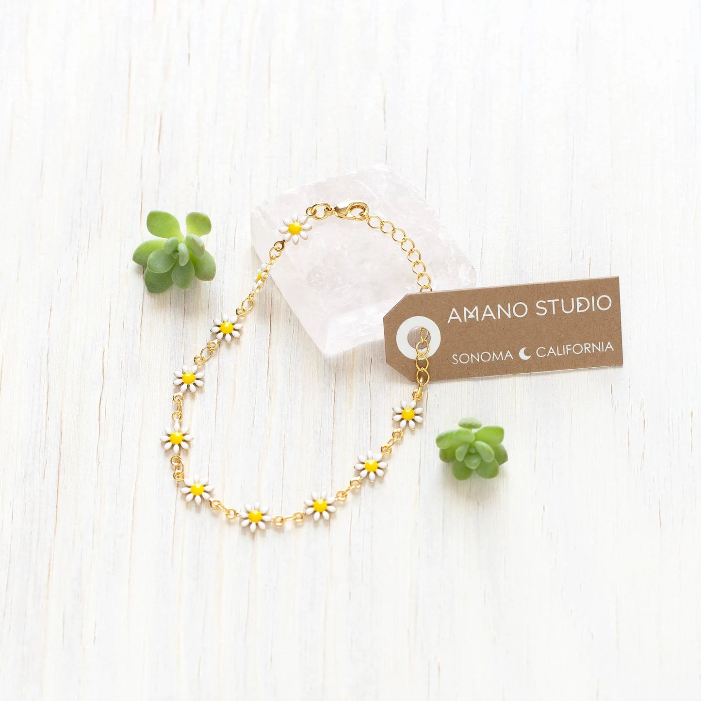 Gold Daisy Chain Bracelet Amano Studio