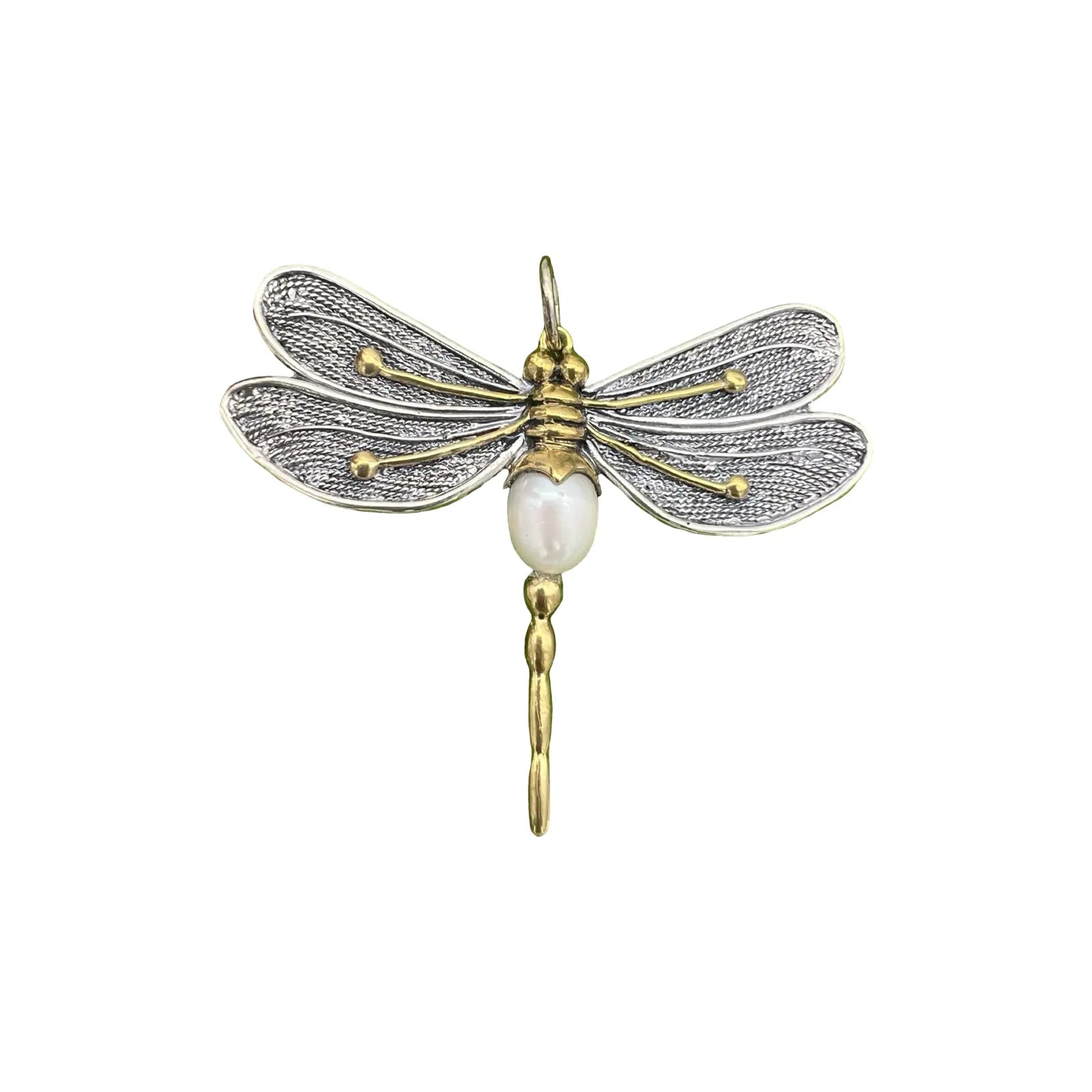 waxing poetic dragonfly pendant with pearl detail
