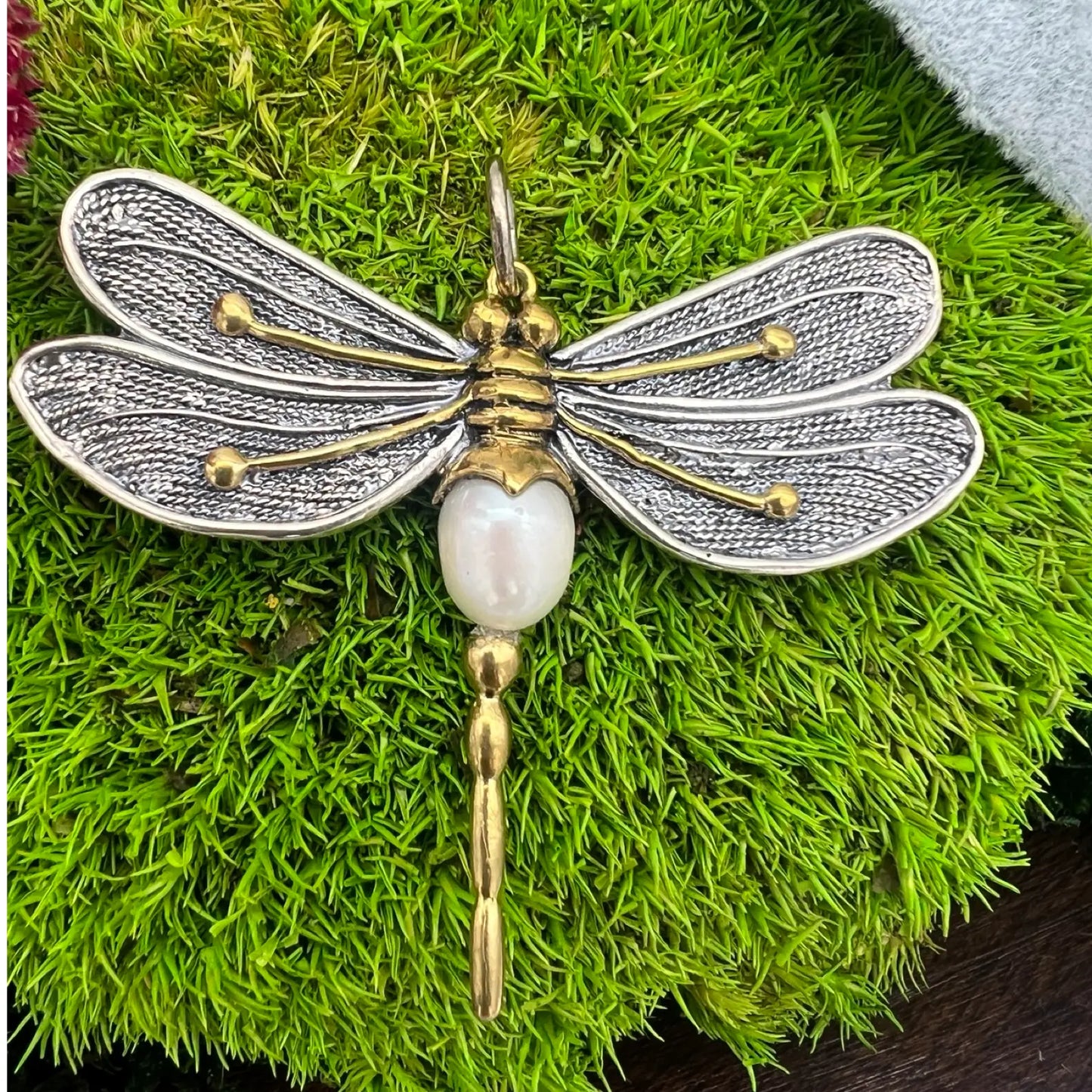 waxing poetic dragonfly pendant