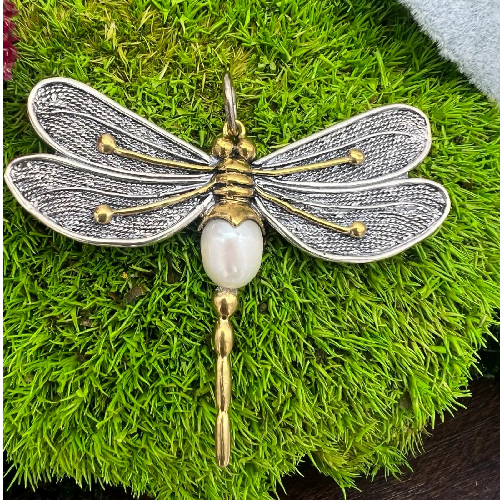 waxing poetic dragonfly pendant
