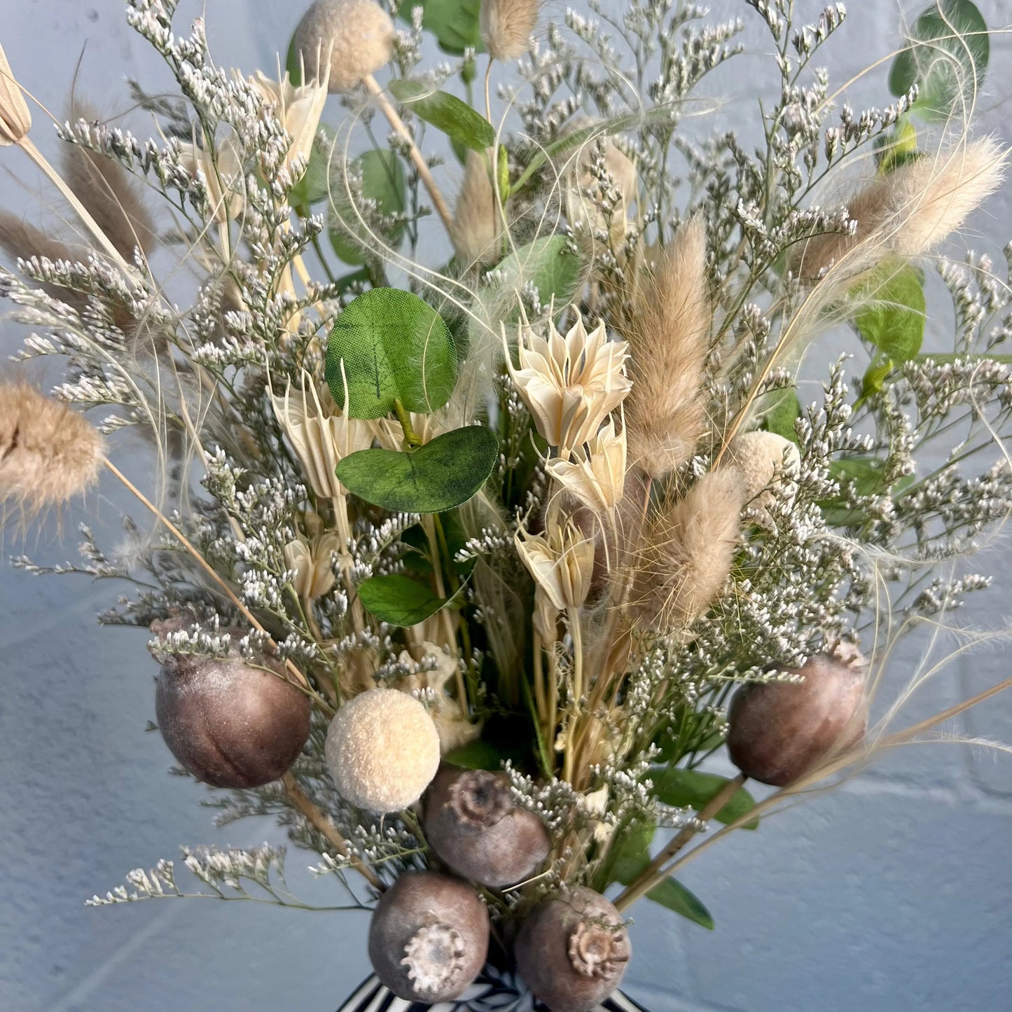 neutral dried flowers home decor gift