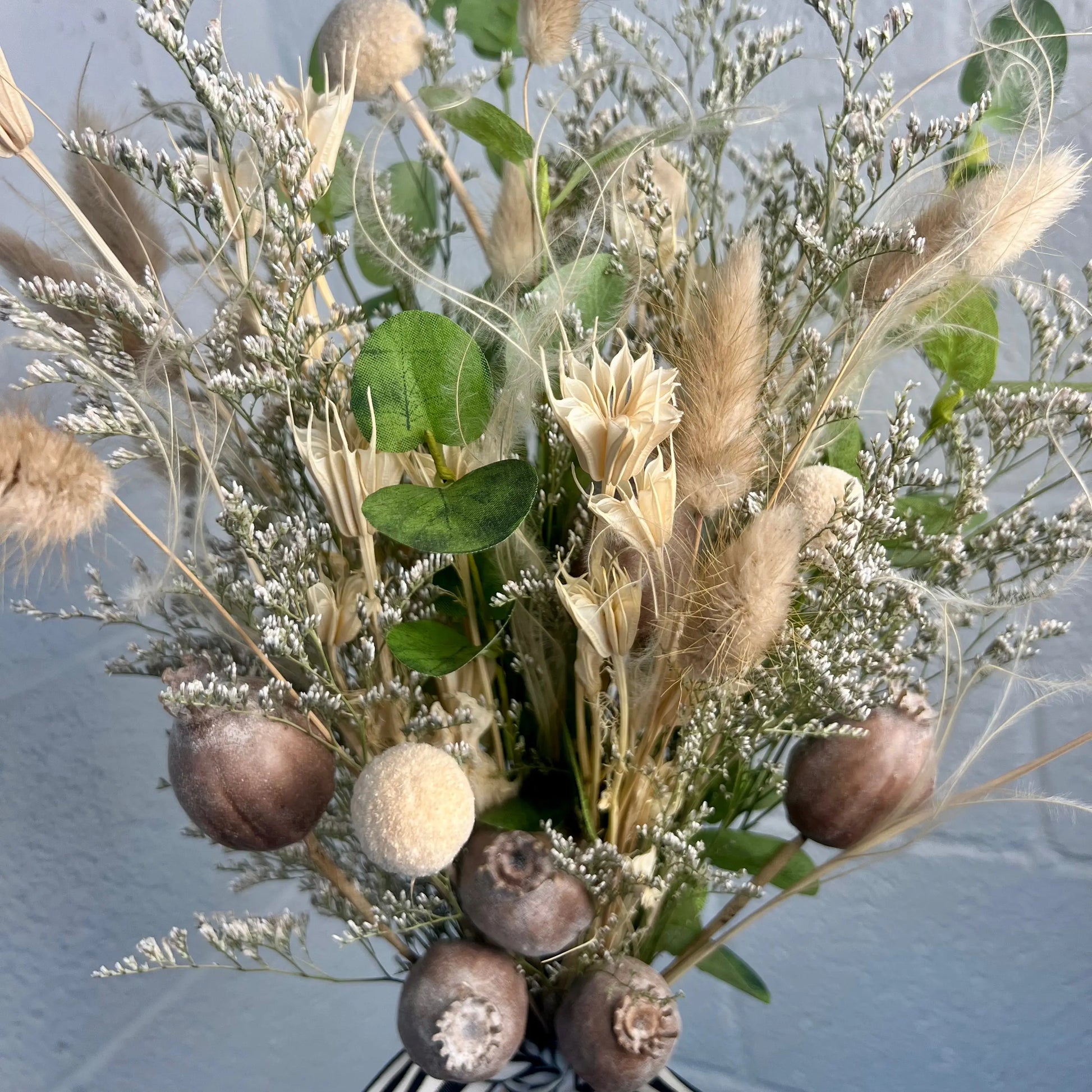 neutral dried flowers home decor gift