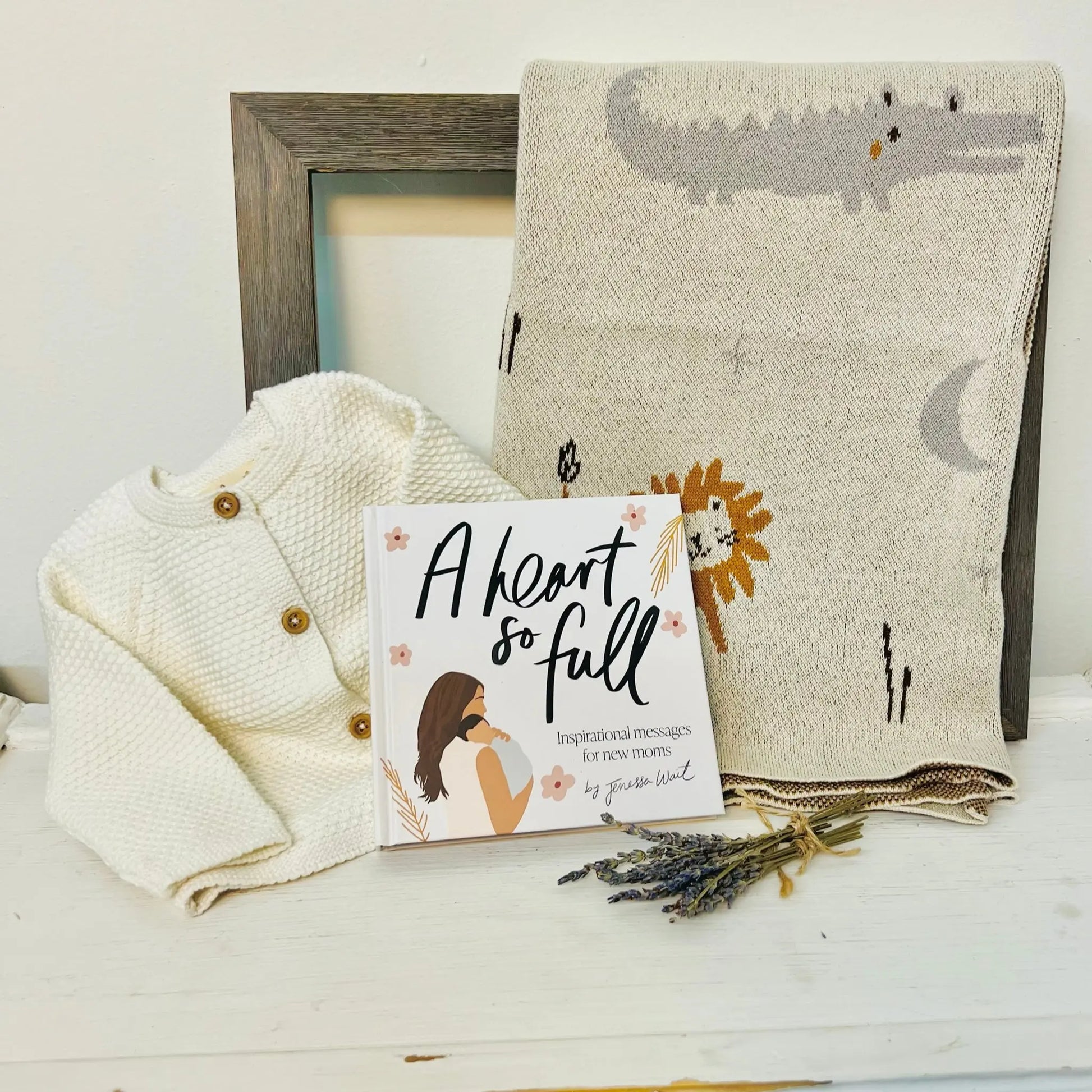 Welcome, Baby Gift Set – Cozy Blanket, Cardigan & Inspirational Book Thimbleberry House