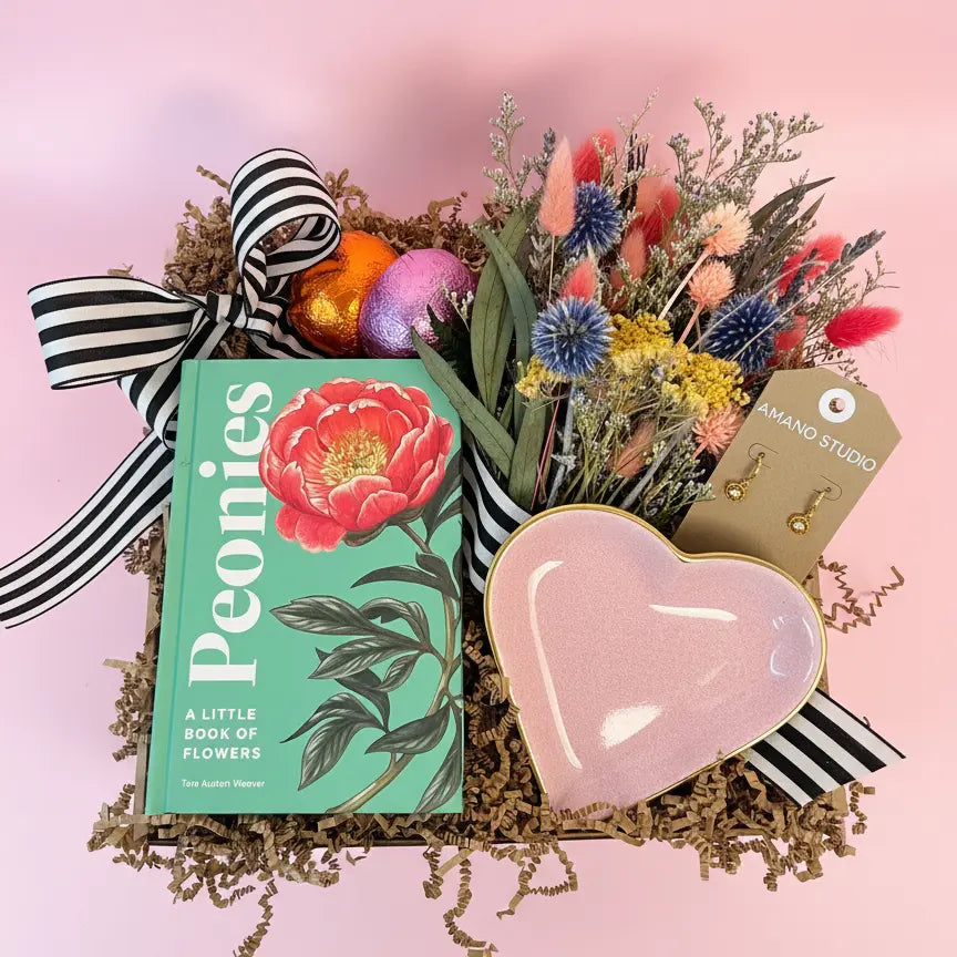 Peony Gift Box with Flowers, Jewelry & Self Care | Thimbleberry House