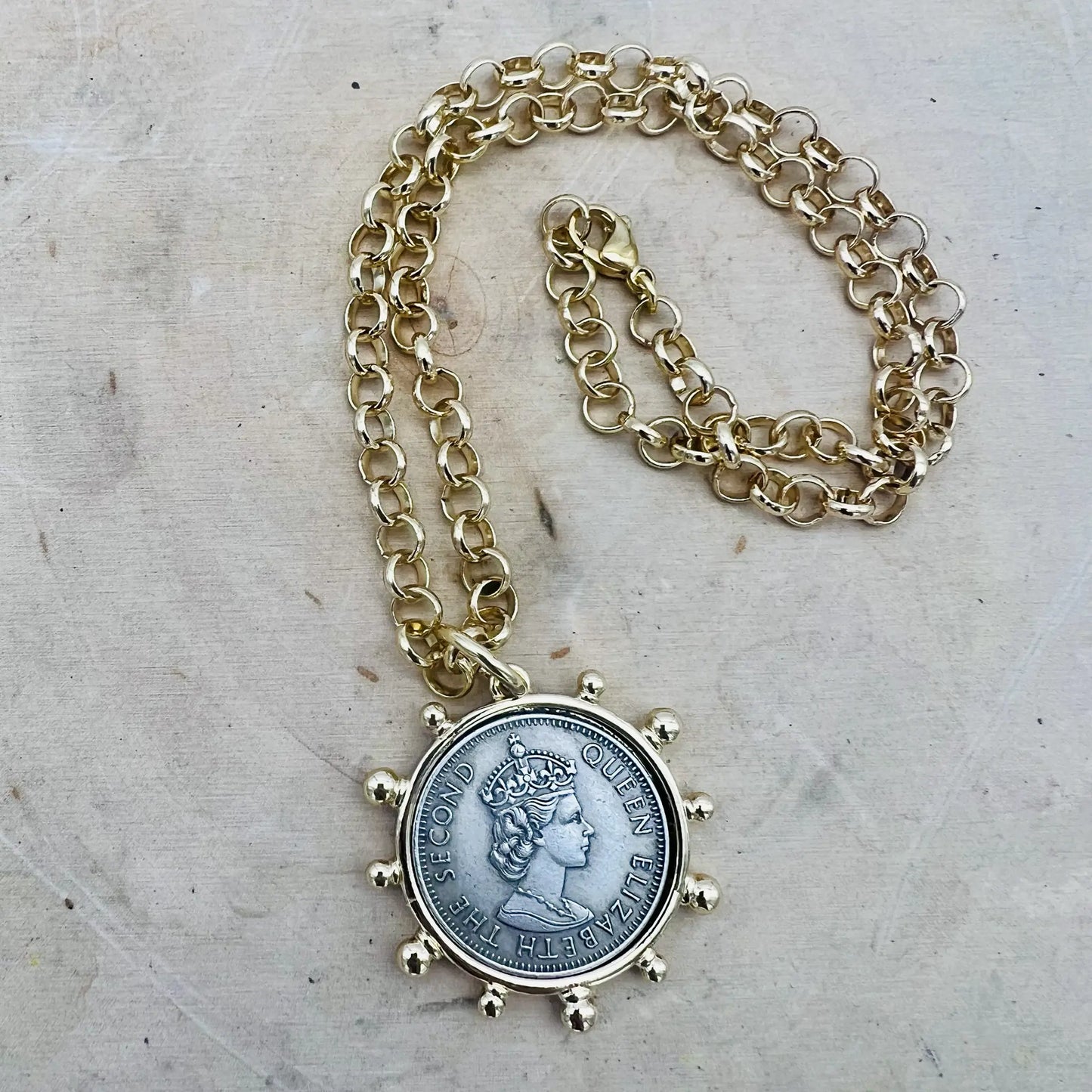 Queen Elizabeth II Pendant VB&CO Designs Handmade Jewelry