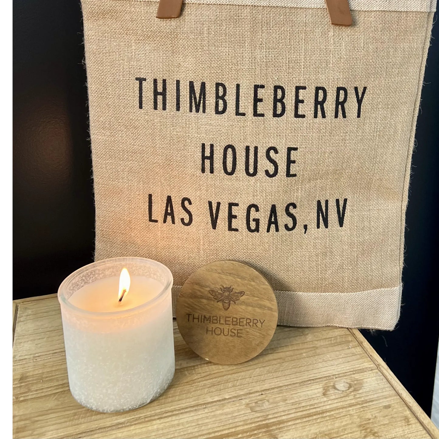 TH Signature Gift - Flower Bouquet, Candle & Market Bag Thimbleberry House