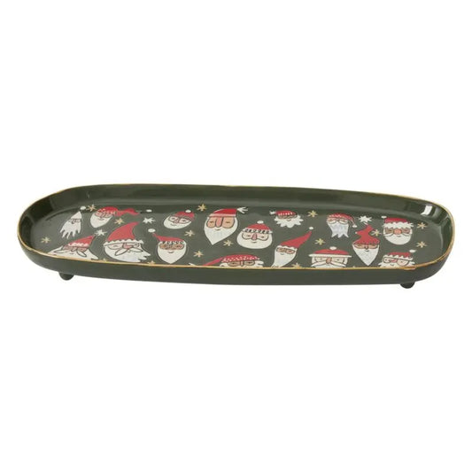 Silly Santas Cookie Platter Accent Decor